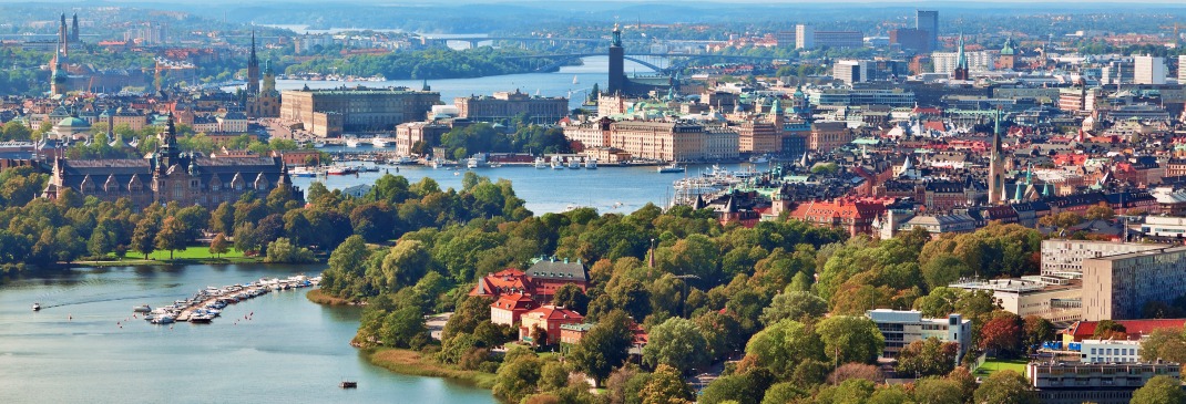 A bird’s eye view across Stockholm’s old town